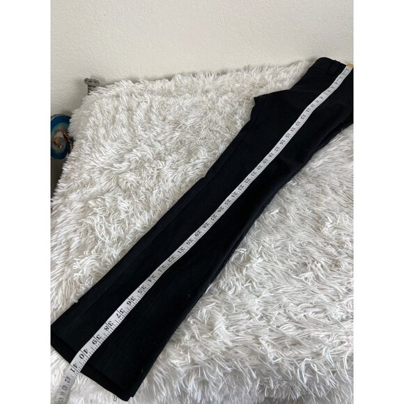 Diane Von Furstenberg Wicker Straight Leg Stretch Pants in Black Sz 6 - Picture 5 of 7